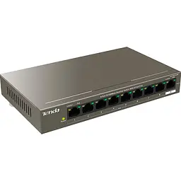 Комутатор Tenda TEF1109P-8-63W (1xFE+8xFE PoE, 58Вт max) (TEF1109P-8-63W) - мініатюра 2