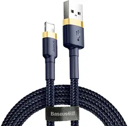 Кабель Baseus Cafule Cable USB to Lightning 1.5A 2m CALKLF-CV3 Dark Blue-Gold