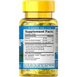 Риб'ячий жир з печінки тріски Puritan's Pride Cod Liver Oil 415 мг 30 капсул (PTP-11152) - мініатюра 2