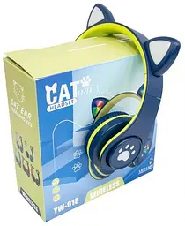 Бездротові дитячі навушники CAT EAR YW-018 з котячими вушками з підсвічуванням