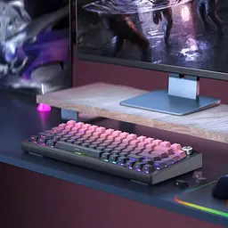 Набір кейкапів PBT Black-Pink Gradient (130+),OEM-профіль, Рожевий - мініатюра 7