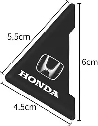 Захист кутів дверей Honda 2 шт Гумові 45х58х47 мм на скотчі Чорні Посилені (протиударні чохли від сколів) - мініатюра 2