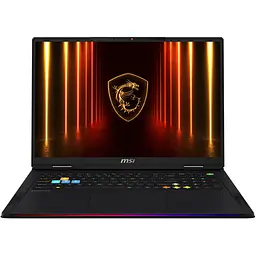 MSI Ноутбук Raider 18 HX AI A2XWJG-404UA 18" UHD+ mini LED 120Hz, Intel Ultra 9 285HX_24C_24T, 64GB, F2TB, NVD5090-24, W11, чорний