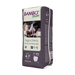 Нічні ЕКО підгузки-трусики для дівчаток Bambo Dreamy Night Pants (15-35 кг), 4-7 років. Bambo Nature (18874) - мініатюра 3