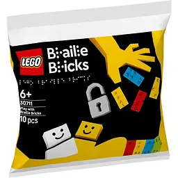 Конструктор LEGO Braille Bricks Гра з кубиками Брайля 10 деталей (30711) - мініатюра 2
