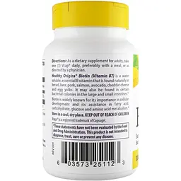 Біотин В7 Healthy Origins 10000 мкг 60 гелевих капсул - мініатюра 3