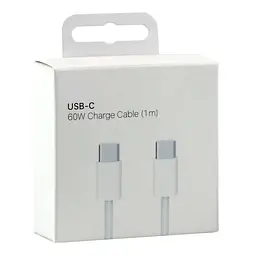 Кабель для заряджання USB Apple Type-C to Type-C 60W 1 м White - мініатюра 2