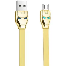 Кабель Hoco U14 Steel man Micro charging cable Gold