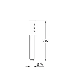 Ручний душ 1 режим струменя Grohe Rainshower Aqua Stick 26465000, Хром - мініатюра 6