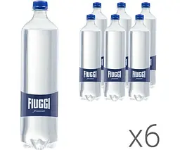 Fiuggi Sparkling, Упаковка 6 шт. х 1 л, Вода мінеральна олігомінеральна лікувальна, газована, ПЕТ