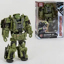 Іграшка робот-трансформер Hound Transformers автобот військовий робот для дітей висота 17 см - мініатюра 2