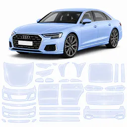 Антигравійна захисна бронеплівка за лекалами для Audi A8 D5 facelift 2022- повний кузов