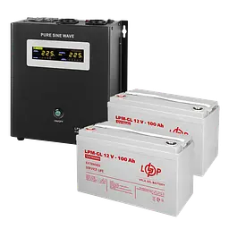 Комплект резервного живлення LP (LogicPower) ДБЖ + гелева батарея (UPS W1500 + АКБ GL 2400W)