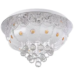 Люстра Brille стельова з пультом торт кришталева E14 40W WH (BCL-626C/9)