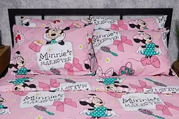 Комплект постільної білизни Moon&Star Бязь Gold Люкс Minnie's Makeover полуторний євро 160х220 наволочки 2х50х70 - мініатюра 6