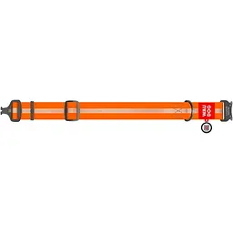 Нашийник для собак Waudog Waterproof, коллартекс, водостійкий, світловідбивний, з QR паспортом, металева пряжка-фастекс, XXL, 43-70х4 см, помаранчевий - мініатюра 2