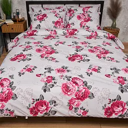 Комплект постільної білизни Moon&Star Бязь Gold Люкс Rose Whisper євро 200х220 наволочки 4х50х70 - мініатюра 2