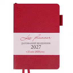 Щоденник діловий Leo Planner 2027 Binario А5 м'який 368 сторінок бордовий (252728) - мініатюра 4