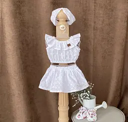 Літній набір для новонароджених дівчаток "Air Flower" зріст 68-80 см Kid’s Fantasy Білий