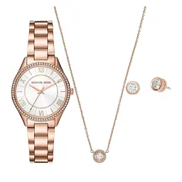 Жіночий подарунковий набір MICHAEL KORS MK4850SET 'Lauryn' (годинник + кольє + сережки) - мініатюра 2