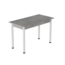 Стіл кухонний Ferrum-decor Беніта 75x120x80 Білий ДСП Бетон 16мм (FRD-105570)