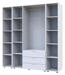 Комплект Doros Гелар з 2 Етажерками Білий 3 ДСП 192.6х49.5х203.4 (42005035) - мініатюра 4
