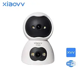 Відеоняня Xiaovv BQ2 PRO 4-мегапіксельна IP-камера з подвійним об'єктивом Wi-Fi огляд 360 ° нічним баченням