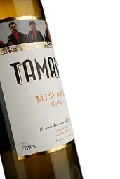 Вино Tamada Mцванe, біле, сухе, 13,5%, 0,75 л - мініатюра 3