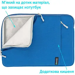 Чохол до ноутбука Grand-X 14'' Blue (SL-14B) - мініатюра 3