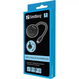 Концентратор Sandberg USB3.2 Type-C toSSD M.2 NVMe M Key (136-47) - мініатюра 3