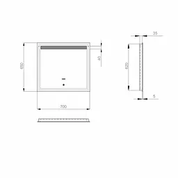 Дзеркало Sanwerk Лава "Делюкс" 70x65 ZL0000121 - мініатюра 4