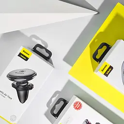 Тримач в машину Baseus Magnetic Air Vent Car Mount With Cable Clip червоний (16105) - мініатюра 6