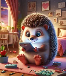Дерев'яний фігурний пазл Маленький їжачок, А3, Дерев'яна коробка 200 елементів