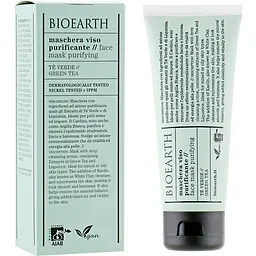 Маска для лица очистительная Bioearth Clarifying Green Tea Face Mask 100 мл