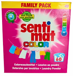 Пральний порошок засіб для прання Sentimat Color 3.3кг 60 прань - мініатюра 2