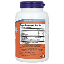 Риб'ячий Жир Ultra Omega-3 500 ЕПК 250 ДГК - 180 фіш софтгель Now Foods - мініатюра 2