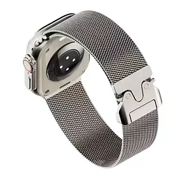 Ремінець Universal Milanese Clasp Apple Watch 49/Watch 45/Watch 44/Watch 42mm Silver (37201_3610722) - мініатюра 4
