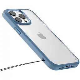 Оригінальний протиударний чохол Spigen Ultra Hybrid для iPhone 14 Pro Max Sierra Blue ACS04820 прозорий - мініатюра 8