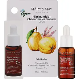 Сироватка для обличчя Mary & May Niacinamide + Chaenomeles Sinensis Serum освітлювальна 10 мл