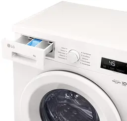 Пральна машина LG фронтальна, 6кг, 1200, A+++, 44см, дисплей, пара, інвертор, білий (F2Y1NS3W) - мініатюра 10