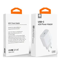 Мережевий зарядний пристрій WUW-C280 Type-C PD 40W charger - мініатюра 2