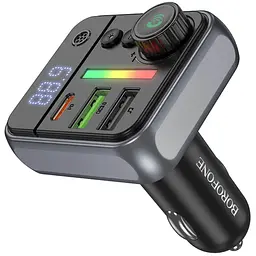 АЗП FM модулятор Borofone BC50 Ascenso PD20W+QC3.0 18W (2USB-A/1C) Black - мініатюра 2
