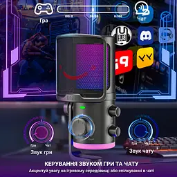 Мікрофон Fifine Black конденсаторний USB (TAM6) - мініатюра 9