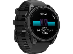 Спортивний годинник Garmin Fenix 8 47mm AMOLED Slate Gray with Black Silicone Band (010-02904-00) - мініатюра 4