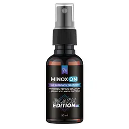 Чоловічий лосьйон для росту волосся Black Edition Minoxidil 7% Minoxon 50 мл