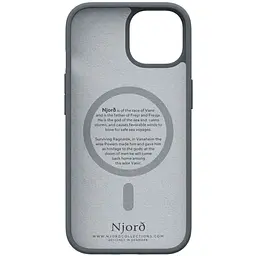 Чохол-накладка Njord Fabric MagSafe Case Dark Grey для iPhone 15 (NA51FA09) - мініатюра 3