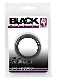 Ерекційне кільце Black Velvets Cock Ring 3.8 см чорний - мініатюра 2