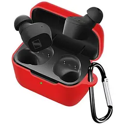 Чохол-накладка DK Silicone Candy Friendly карабін Sennheiser CX Plus SE True Wireless (017221) (red)