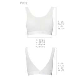 Топ з прозорою вставкою Passion PS002 TOP XL, white