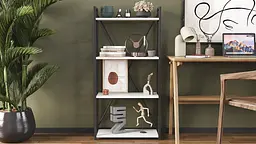 Етажерка 4/60 Ferrum-decor Серії Коннект 120x60x28 чорний ДСП Білий 16мм (FRD-104236) - мініатюра 7